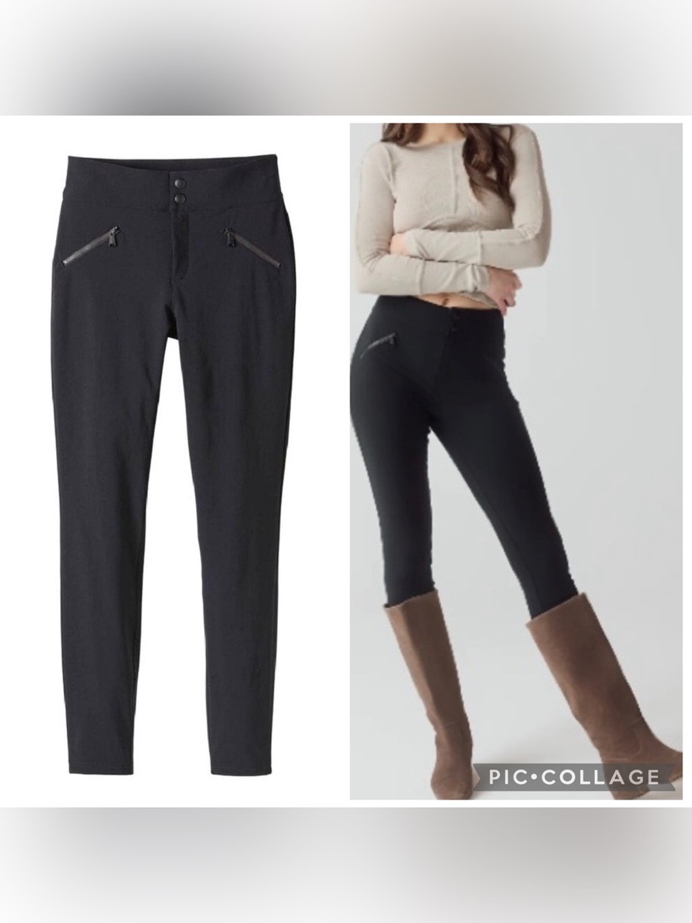 ALP N ROCK Geneva Techno Pants Black Black Sz M Luxury Apres Ski Chalet Chic